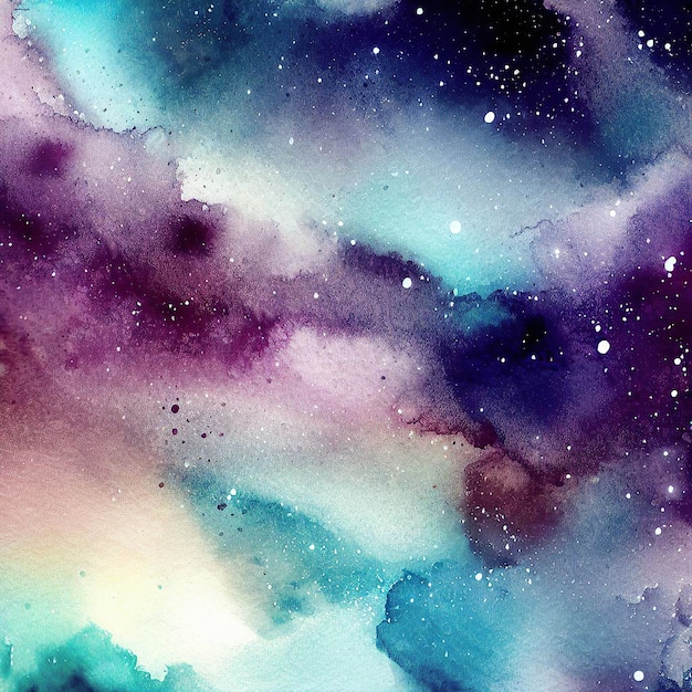 Aquarell-Galaxie-Weltraumhintergrund