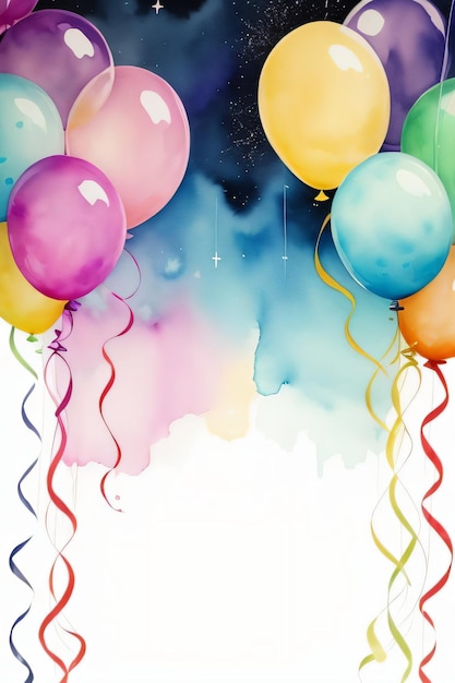 Aquarell-Geburtstagshintergrund für Text-Geburtstagskarte