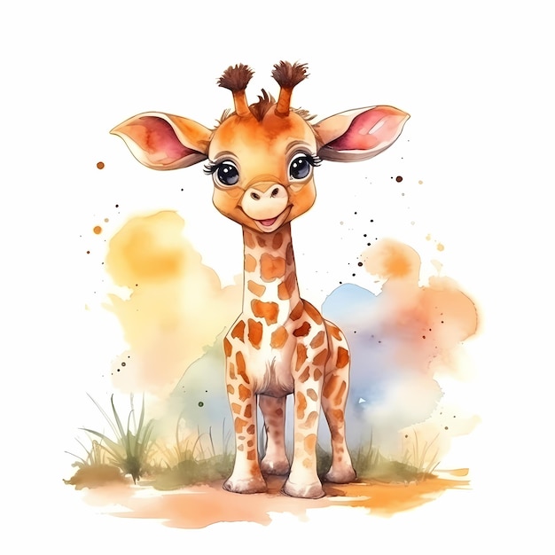 Aquarell Giraffe