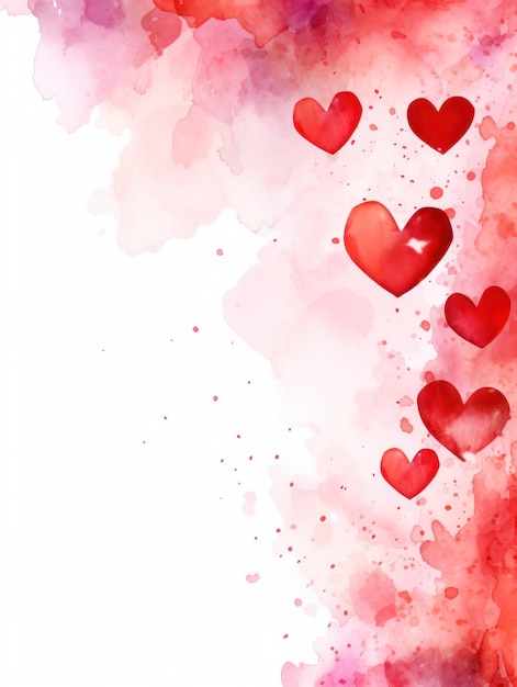 Foto aquarell-grußkarte zum valentinstag mockup generative ki