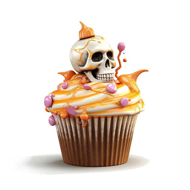 Aquarell-Halloween-Cupcake