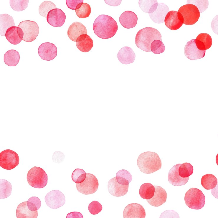 Foto aquarell handgemalte rote und rosa kreise nahtlose grenze auf weiß