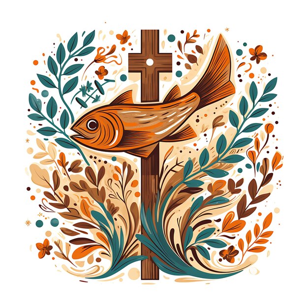 Foto aquarell heiliges kreuz feiert palmsonntag mit fröhlichem palmsonntag und domingo de ramos vibes