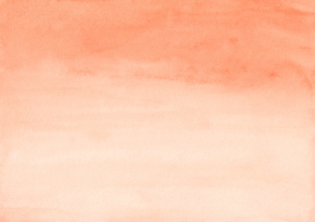 Foto aquarell hellorange gradientenhintergrundbeschaffenheit. aquarelle karottenfarbe und weißer farbverlaufshintergrund. horizontale vorlage.