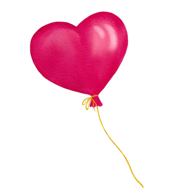 Aquarell herzförmiger Ballon kreative Hand gezeichnet Valentine39s Day Design-Element