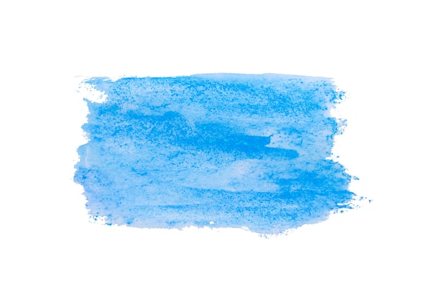 Aquarell Hintergrund blaue Pinselstriche Aquarellfarbe auf weißem Papier