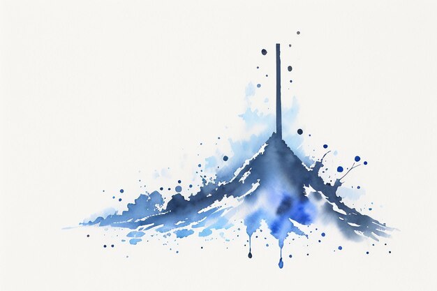 Aquarell-Hintergrund-Splash-Tinte-Schattierung Designelement minimalistischer Stil der chinesischen Tintenmalerei