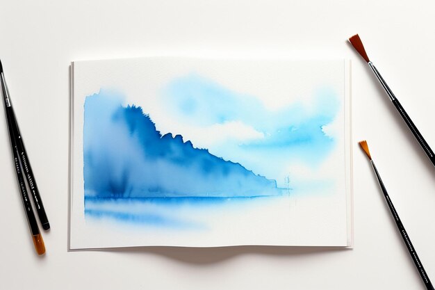 Aquarell-Hintergrund-Splash-Tinte-Schattierung Designelement minimalistischer Stil der chinesischen Tintenmalerei