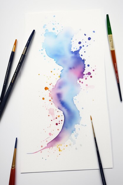 Aquarell-Hintergrund, Spritzer, Tinte, Schattierung, Designelement, minimalistischer Stil der chinesischen Tuschemalerei