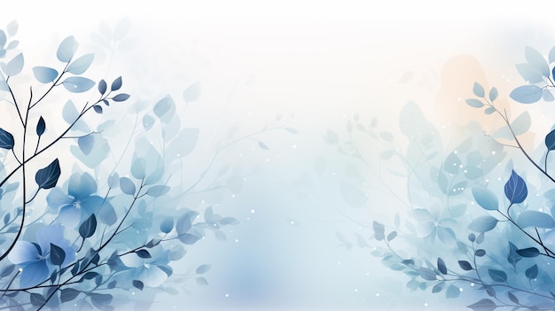 Aquarell-Hintergrund weiß und blau Natur einfach 4K 2500px Illustration minimalistisch warm