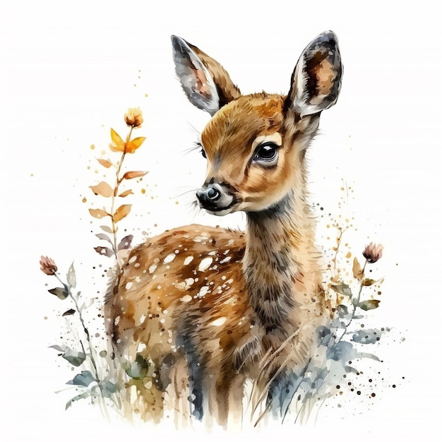 Aquarell Hirsch