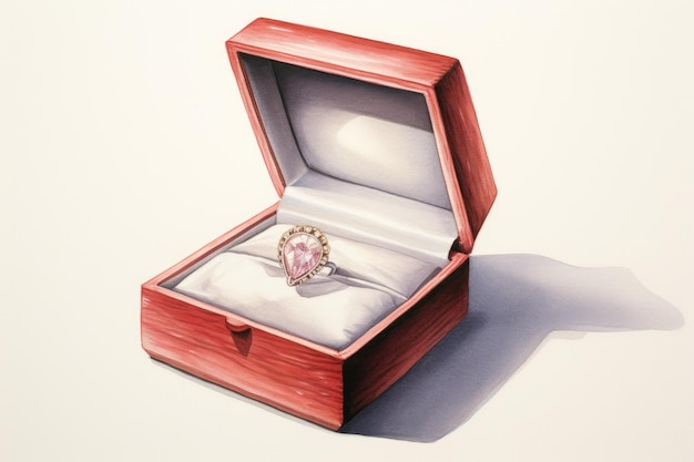 Aquarell Hochzeitsring Diamantendekoration Erzeugen Sie Ai
