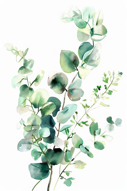 Aquarell-Illustration von Frühlingsblumen