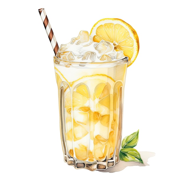 Foto aquarell jack fruit cream soda japanisches soda