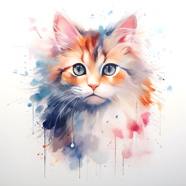 Aquarell Katze