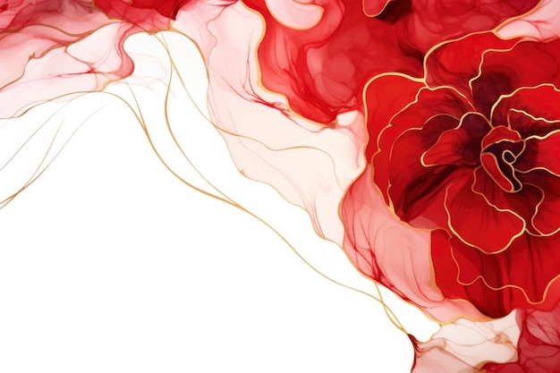 Aquarell-Kunstwerke von Rosenblüten