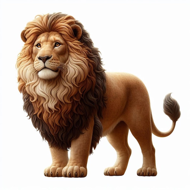 Aquarell-Lion King-Klip-Illustration mit Wasserfarbe
