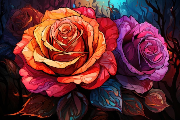 Aquarell-Neues Rose-Hintergrund-Design
