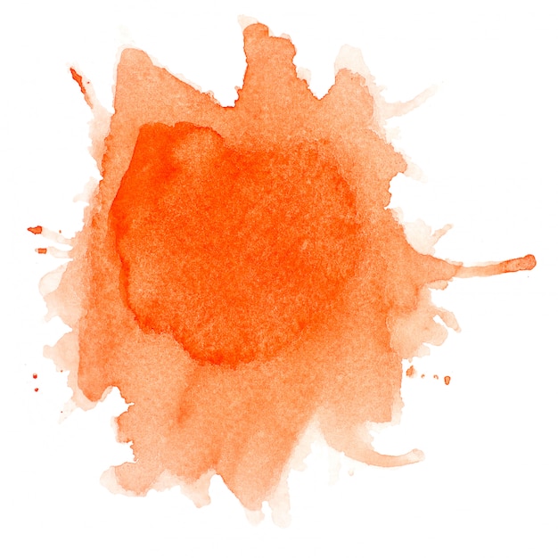 Aquarell orange Pinselbild