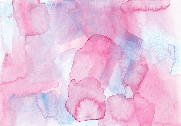 Aquarell pastellrosa blaue Hintergrundtextur Handbemalt