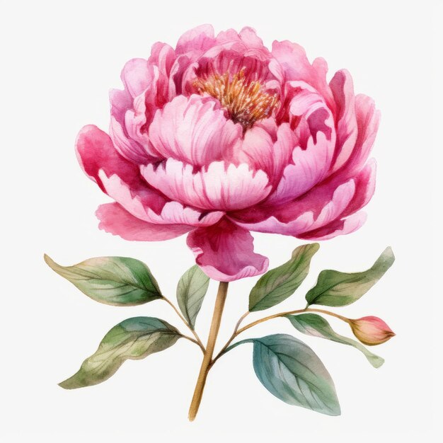 Aquarell Peony Clipart sorgfältig detailliertes handgefertigtes Design