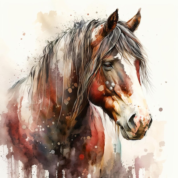 Aquarell Pferd kreative Illustration digitale Kunst