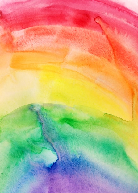 Aquarell Regenbogen Himmel Hintergrund Textur Pinsel Farbe Zeichnung künstlerische bunte lebendige Stoffdesign ...