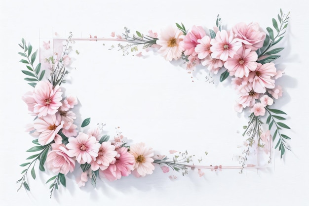 Aquarell-rosa Blüten Hintergrund