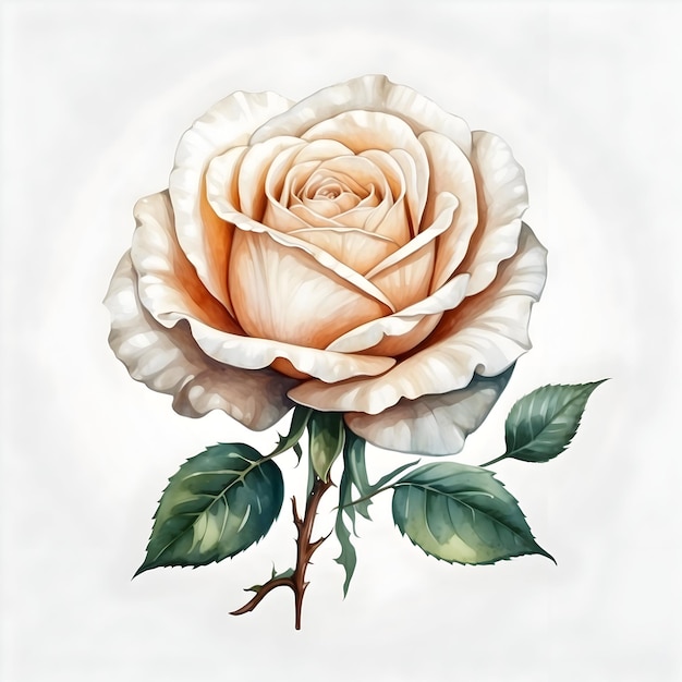 Aquarell-Rose-Serie Rose-Aquarell-Sammlung Blumen-Aquarell-Set Rose-Malerei-Serie Wat