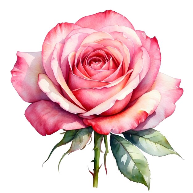 Aquarell-Rose-Serie Rose-Aquarell-Sammlung Blumen-Aquarell-Set Rose-Malerei-Serie Wat