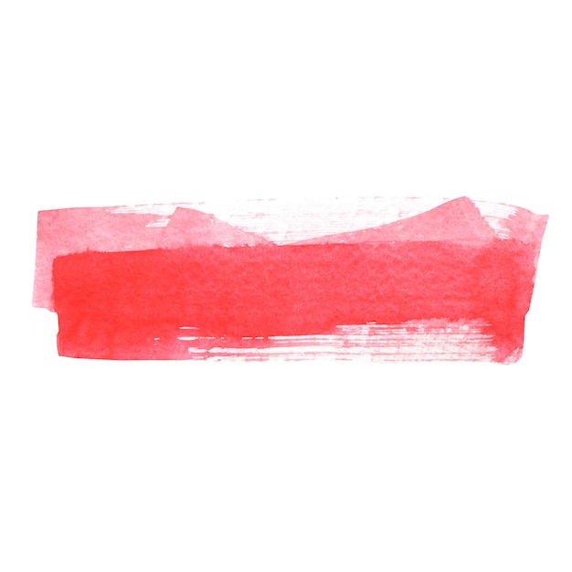 Aquarell roter Pinselstrich