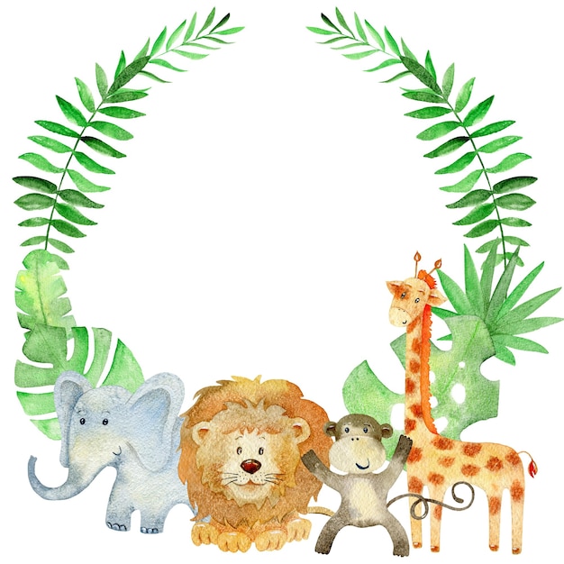 Aquarell-Safari-Karte