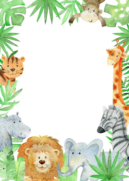 Aquarell-Safari-Karte