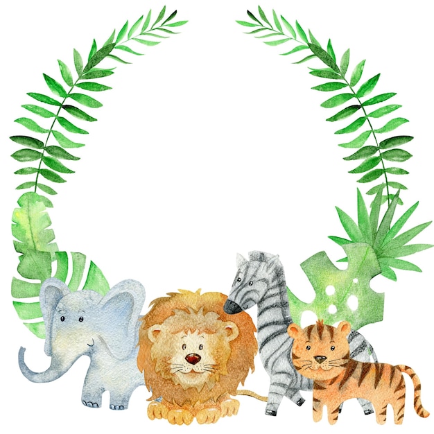 Aquarell-Safari-Karte