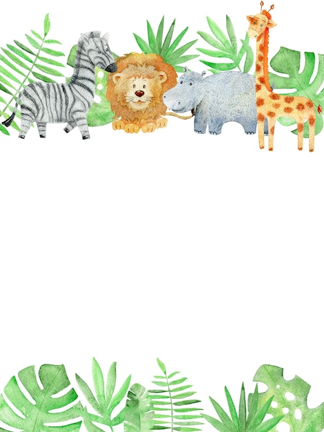 Aquarell-Safari-Karte