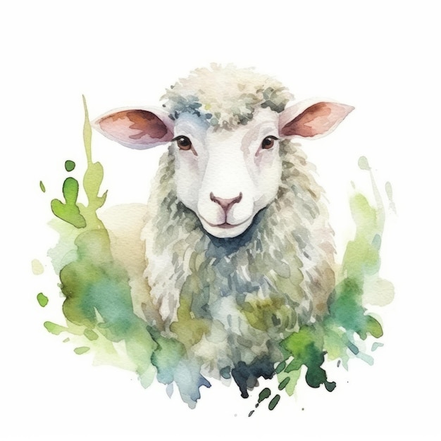 Aquarell-Schaf-Vektor