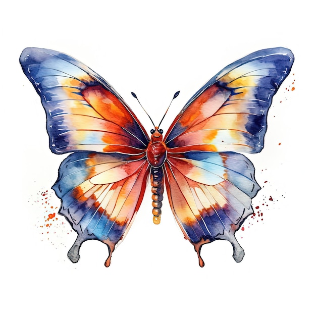 Aquarell-Schmetterling Illustration AI GenerativexA