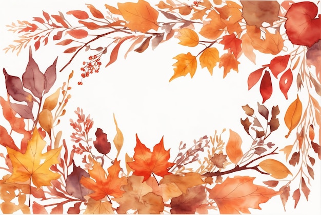 Aquarell-Set, Vektorgrafik des Herbstes