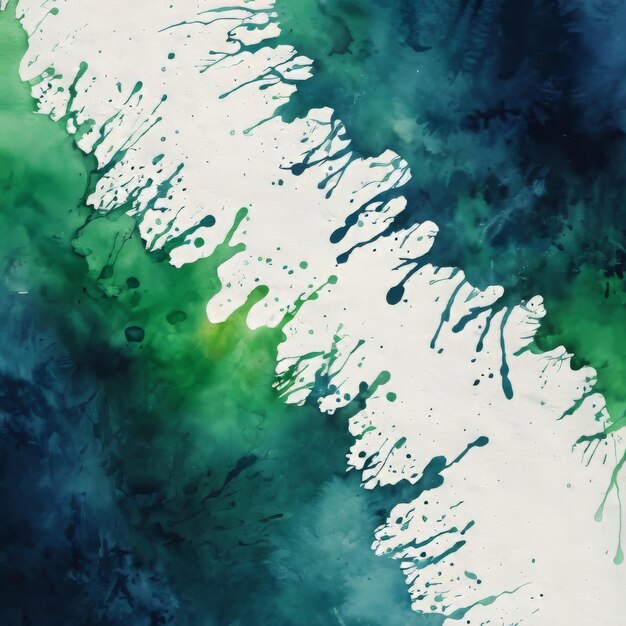 Aquarell-Splash-Muster: Hintergrund mit Aquarell, eine Mischung aus grüner und marineblauer Splash-Kunst