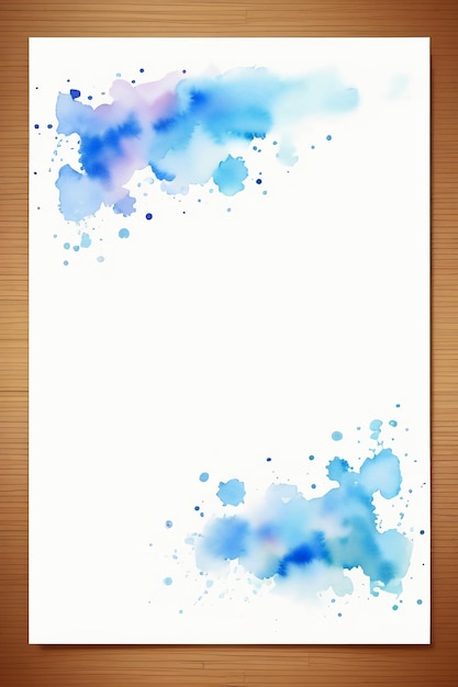 Aquarell Spritzer Tinte blau Hintergrundbild schöne Farbe Farbe Fleckeffekt einfacher Hintergrund