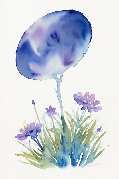 Aquarell Spritzer Tinte blau Hintergrundbild schöne Farbe Farbe Fleckeffekt einfacher Hintergrund