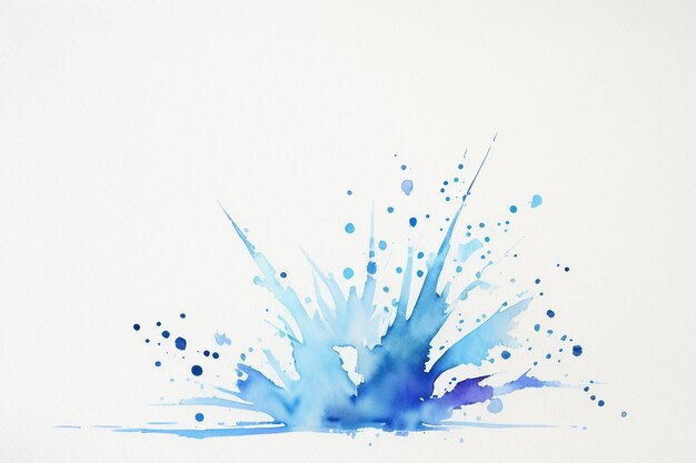 Aquarell Spritzer Tinte blau Hintergrundbild schöne Farbe Farbe Fleckeffekt einfacher Hintergrund