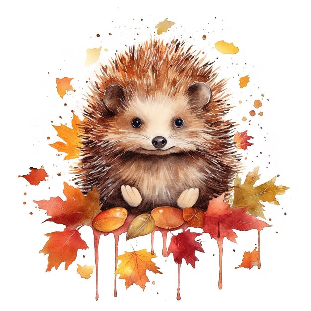 Aquarell-Stil süßer Herbst-Clipart