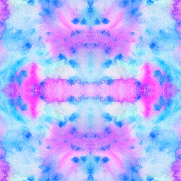 Aquarell-Textur Nahtloses Muster Abstrakter Hintergrund der Kunst mit Flecken tropft Pinselstriche Bunte helle rosa blaue handgezeichnete Illustration