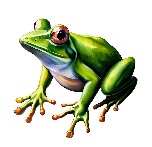 Aquarell-Tierfrosch, erstellt mit generativer KI