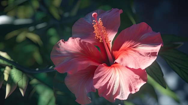 Aquarell tropische Hibiskusblume