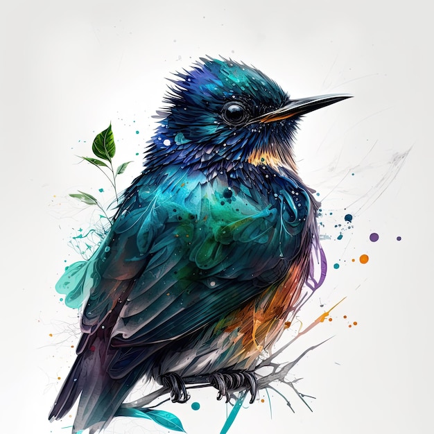 Aquarell-Vogel-