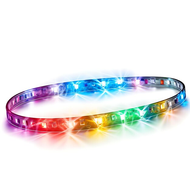 Aquarell von Led Strip Lights String mit farbverändernden Effekten und Remo Clipart 2D Flat Strings