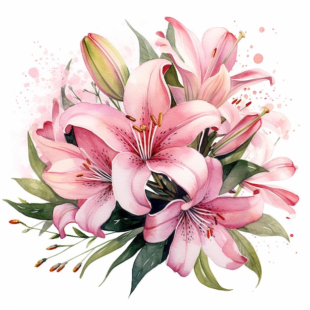 Aquarell Watsonia Clipart