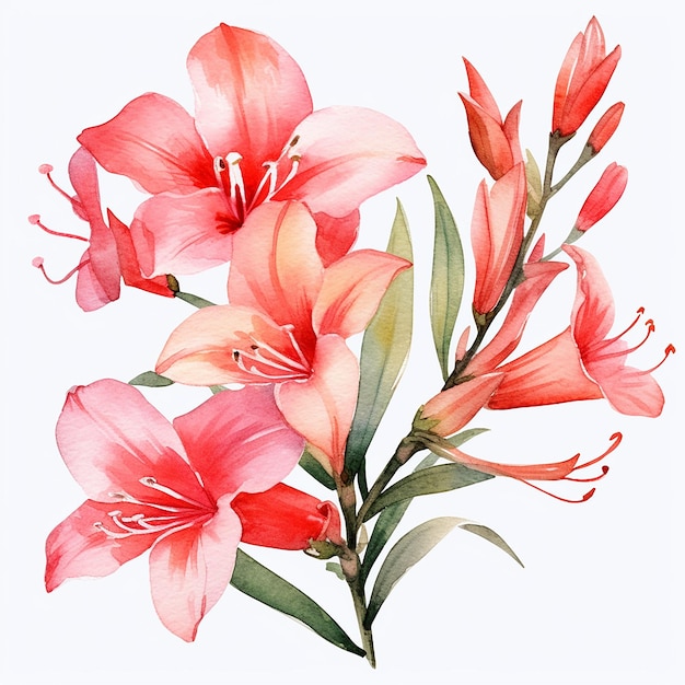 Aquarell Watsonia Clipart